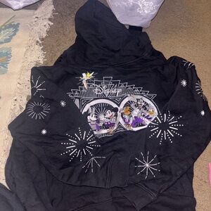 disney 100 zip up jacket black purple